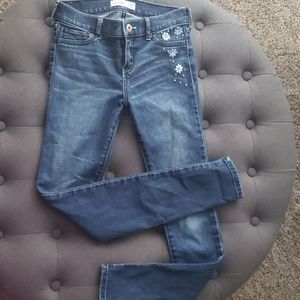 Girl's Abercrombie 14 slim skinny Jean embellished